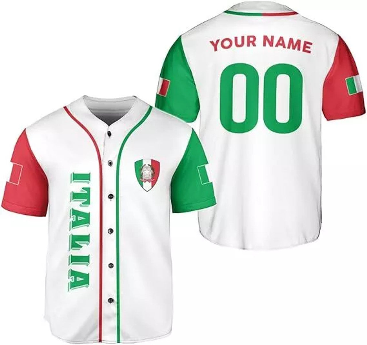 Custom Italia Baseball Jersey Italian Shirt Italy Pride Baseball Jersey S-5XL