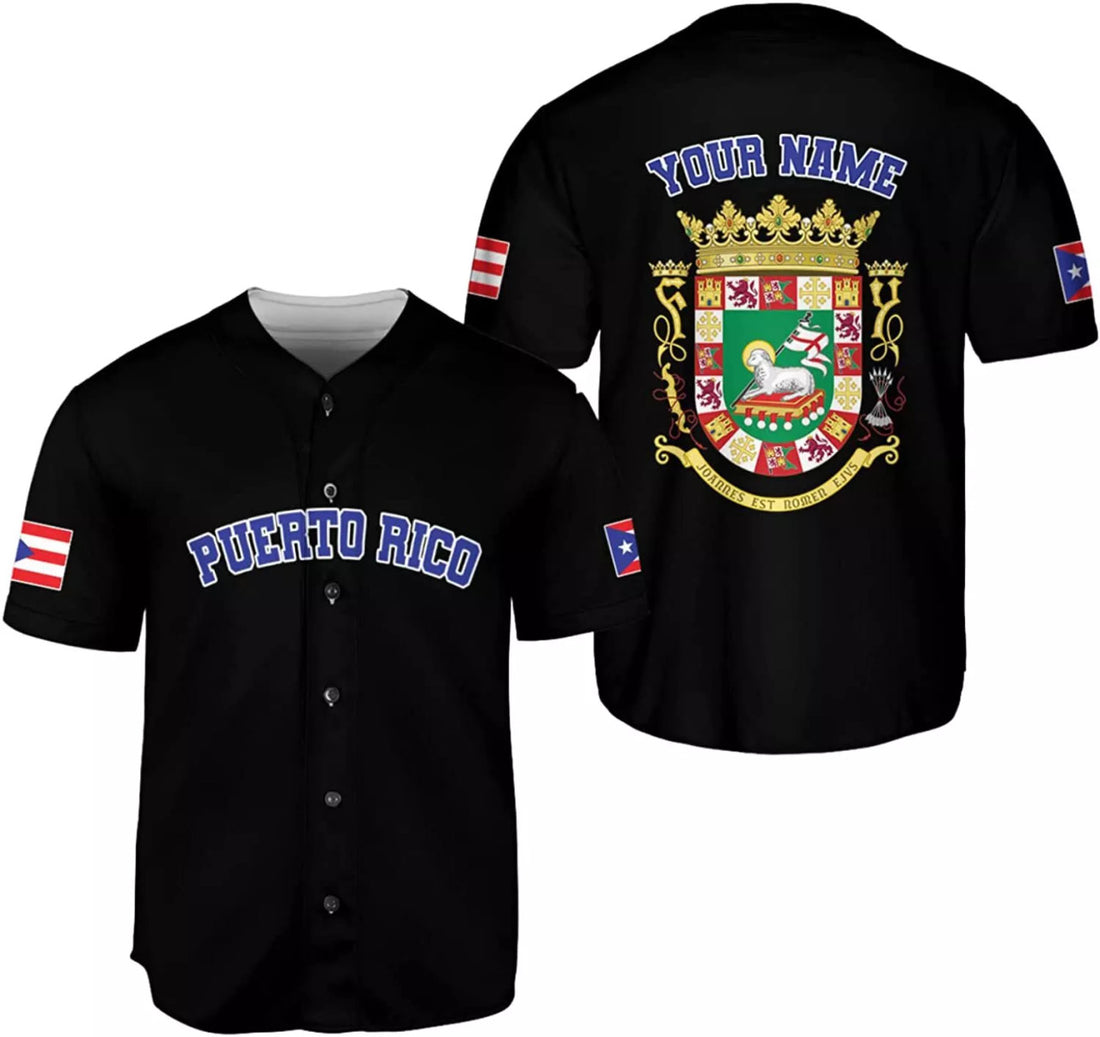 Custom Puerto Rico Baseball Shirt Customized Team Name Baseball Jersey S-5XL