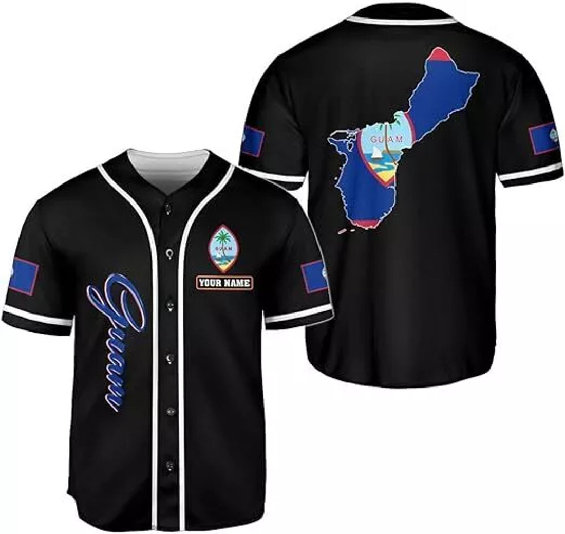 Custom Guam Pride Baseball Jersey Guahan Flag Shirt Baseball Jersey S-5XL