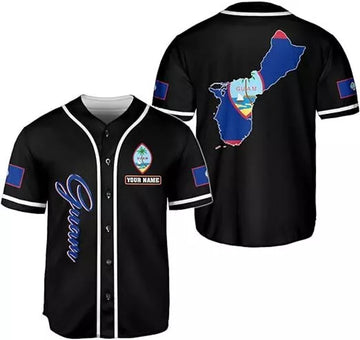 Custom Guam Pride Baseball Jersey Guahan Flag Shirt Baseball Jersey S-5XL