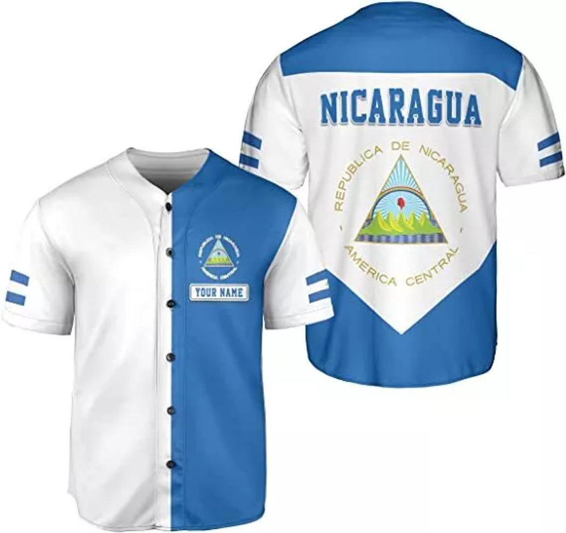 Custom Personalized Nicaragua Baseball Jersey S-5XL
