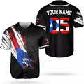 Custom Puerto Rico Baseball Shirt Team Name Baseball Jersey S-5XL
