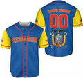 Custom Ecuador Baseball Jersey Pride Flag Gift Baseball Jersey S-5XL