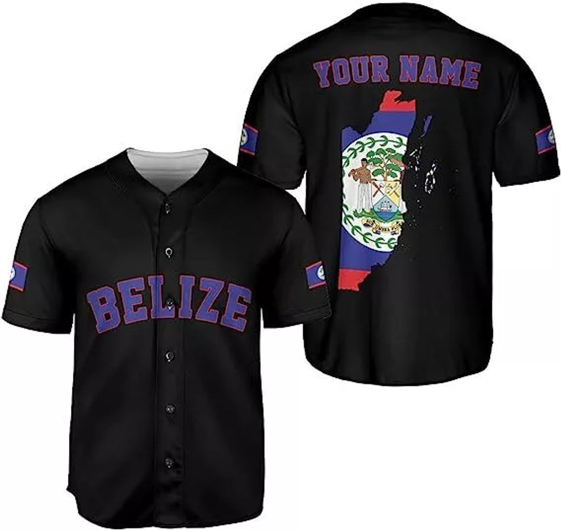 Custom Belize Baseball Shirt Belizean Pride Baseball Jersey S-5XL