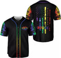 Custom Rainbow Pride LGBT Love Baseball Jersey S-5XL
