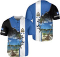 Custom Personalized Honduras Flag Baseball Jersey Shirt S-5XL
