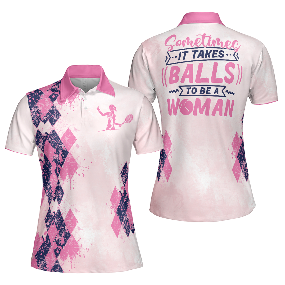 Sometimes It Takes Balls To Be A Tennis Women's Polo Shirts S-5XL