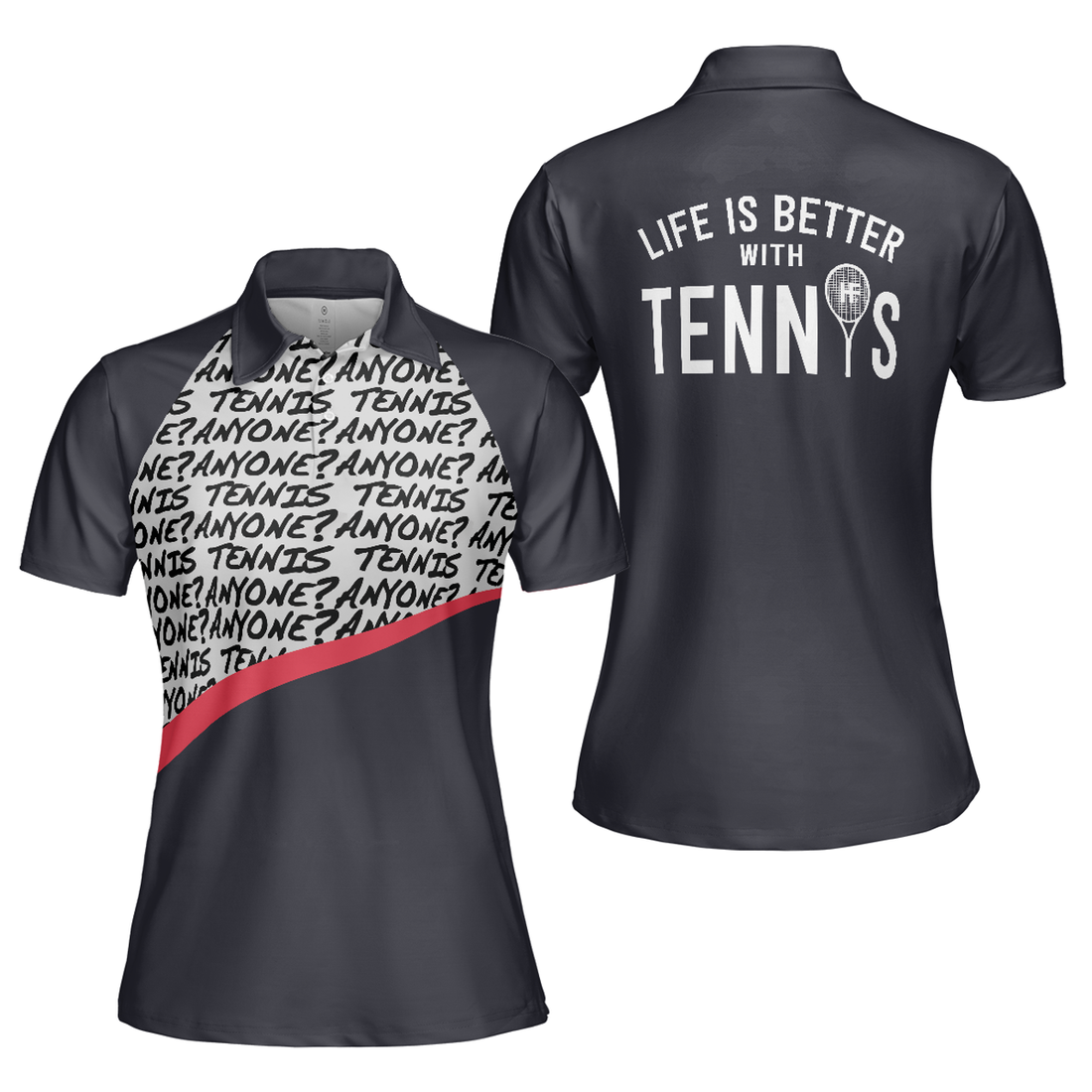 Tennis Life Shirt For Womens Short Sleeve Women Polo Shirt S-5XL