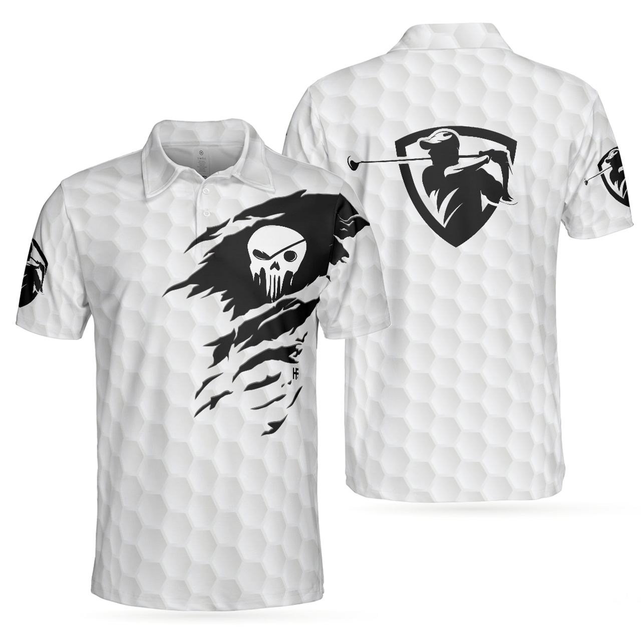 Golf Skull Short Sleeve Polo Pattern Best Golf Shirt Men's Polo Shirt S-5XL
