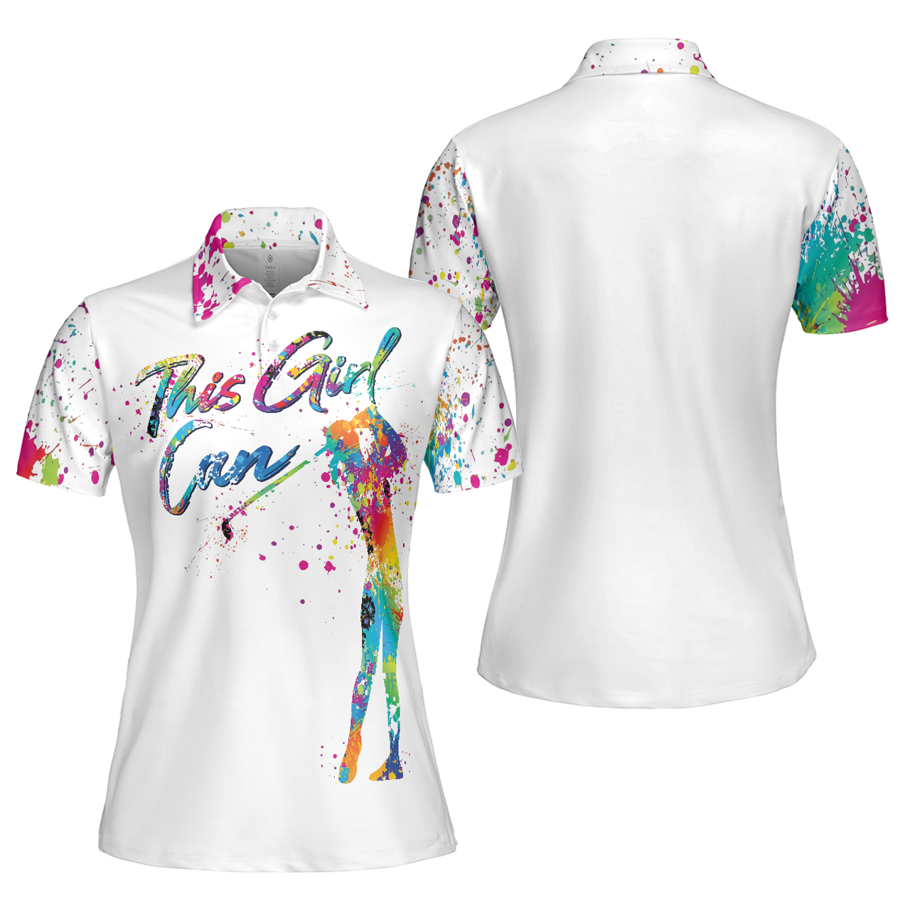 This Girl Can Golf Short Sleeve Women's Polo Shirts S-5XL