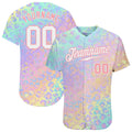 Custom White Pink Leopard Baseball Jersey S-5XL
