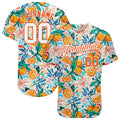 Custom Orange 3D Pattern Design Fruits Baseball Jersey S-5XL