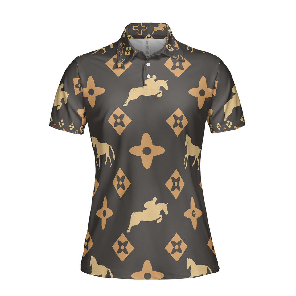 Riding Polo Equestrian Short Sleeve Women's Polo Shirts S-5XL